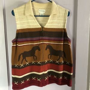 Western Horses Sweater Vest by Breckinridge
